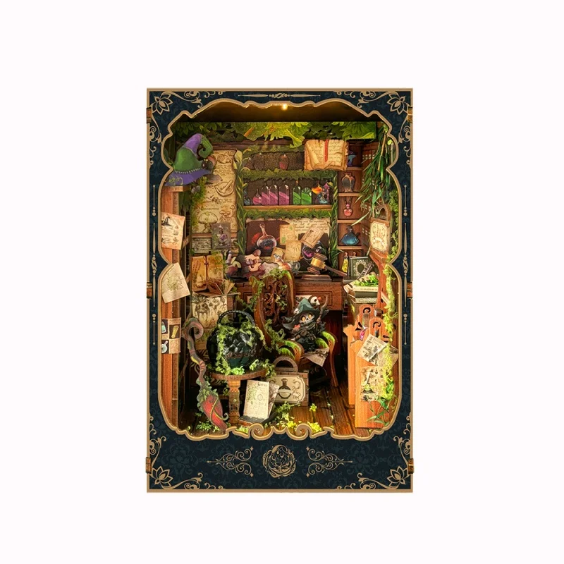 Casa En Miniatura Del Diario De Pociones Secretas, Taller De Alquimia Misterioso Para Armar (modelo De Madera)