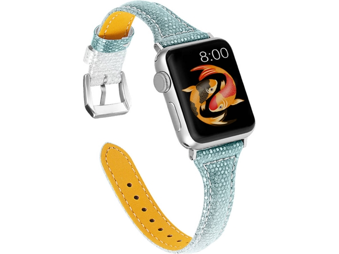 Correa Apple Watch 42, 44 mm WJS Piel Azul