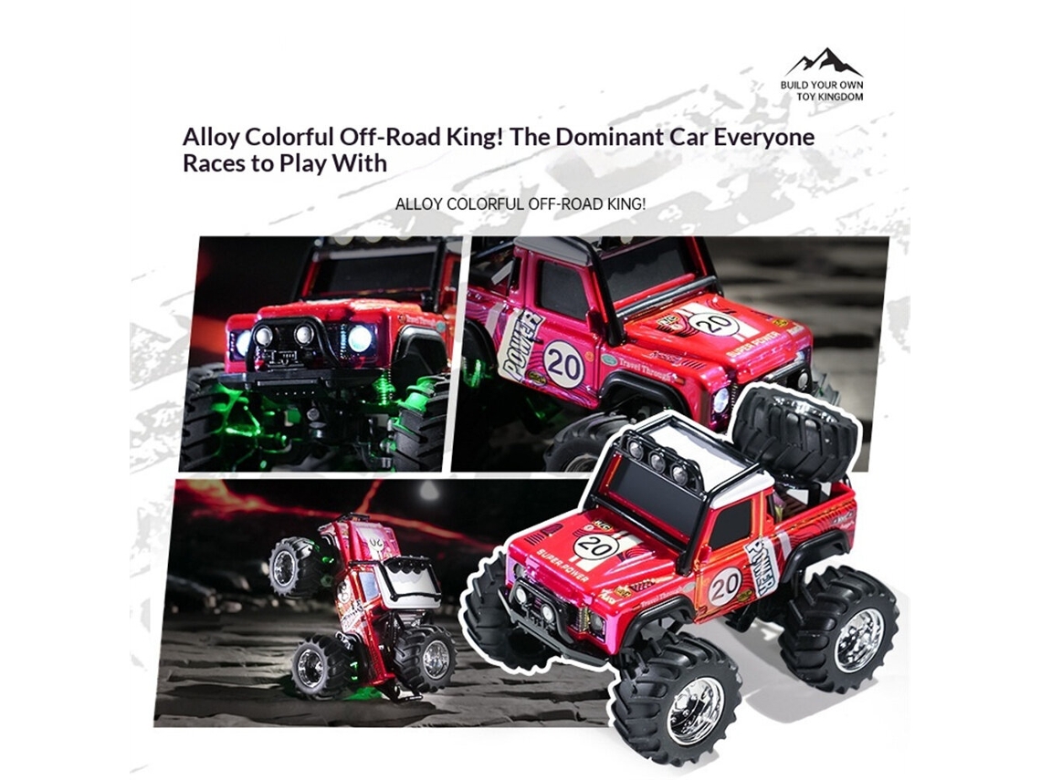 Cyan Con Remolquetrasped Hg4-335 Rtr 1/64 2.4g Rwd Mini Rc Aleación Cyber Todoterreno Led App 3 Vel Bolsillo Escritorio Regalo Niños