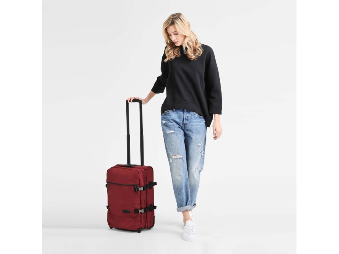 Maleta de cabina Eastpak Tranverz S Constructed Merlot, 55 cm, 2 ruedas