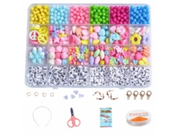 Kit De Manualidades Para Hacer Pulseras Con Letras: Actividad Educativa Para Niñas.
