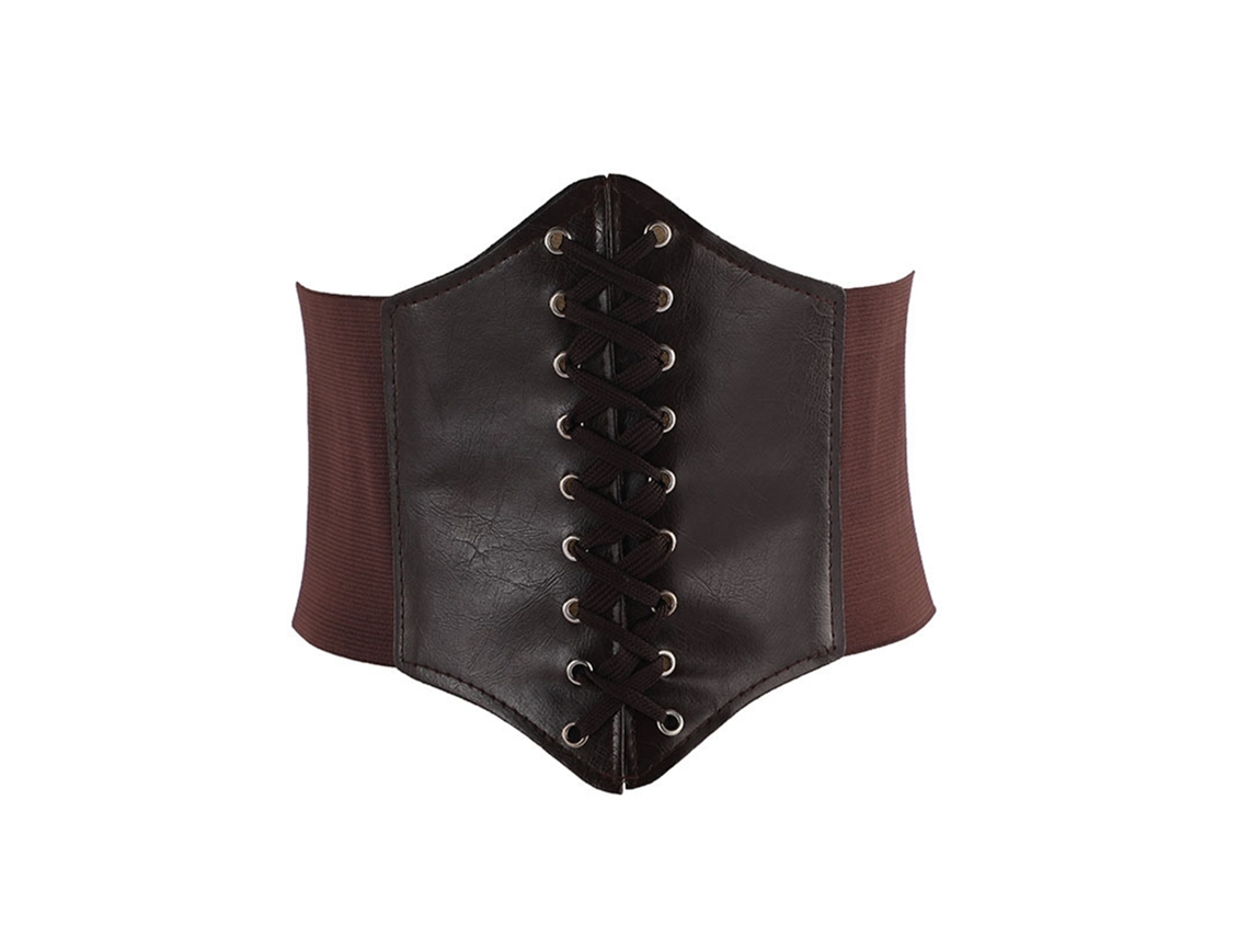 Cinturón Elástico Ajustable De Pu Para Mujer Waspie, Elegante Para El Trabajo, La Oficina Y La Cafetería.