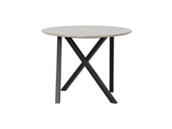 Mesa auxiliar de metal y madera, 65x65x49,5 cm, ALEXANDRA HOUSE LIVING