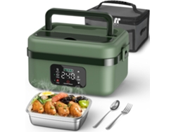 Fiambrera eléctrica inalámbrica para adultos, 16000 mAh, recargable, autocalentable, con temporizador, bolsa térmica de oficina de 1 l/34 oz, Viewleaf