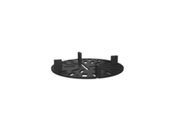 Consola de terraza Renoplast® Renoslim, soporte de terraza, base de suelo, 2,2 mm de altura, mortero de junta negro de 4 mm, 10 unidades.
