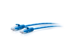 C2G Cable de conexión Ethernet delgado sin apantallar (UTP) con protección antienganche Cat6a de 6,1 m - Azul