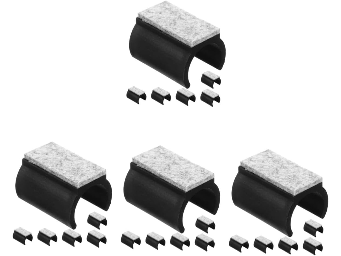24piezas Fieltro U-shape Patas Silla Piso Antideslizantes