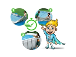 Piscina de jardín con marco 732 x 366 x 132 cm 12 en 1 Bestway 56474