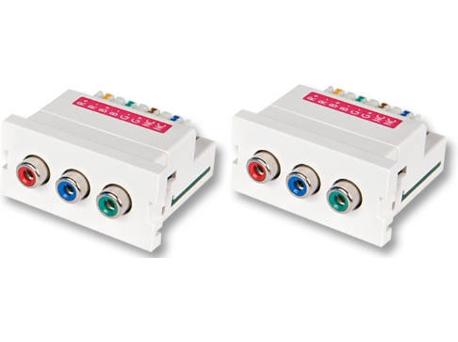 Adaptador de género LINDY CAT5e/6 Modular AV Extender, 3 x Phono