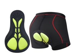 Ropa Interior De Ciclismo Para Hombre, Con Cojín De Asiento De Gel Acolchado 5d Grueso, Color Verde. Siurn (s)