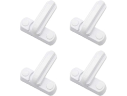 Cerradura De Ventana De Metal Blanco Dylan-eu 4 Piezas, Seguro Para Hogar, Aluminio Resistente, Fácil Instalación, Protección Infantil