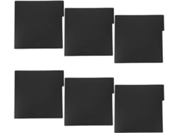Juego De 6 Separadores De Vinilo De Plástico Negro 0