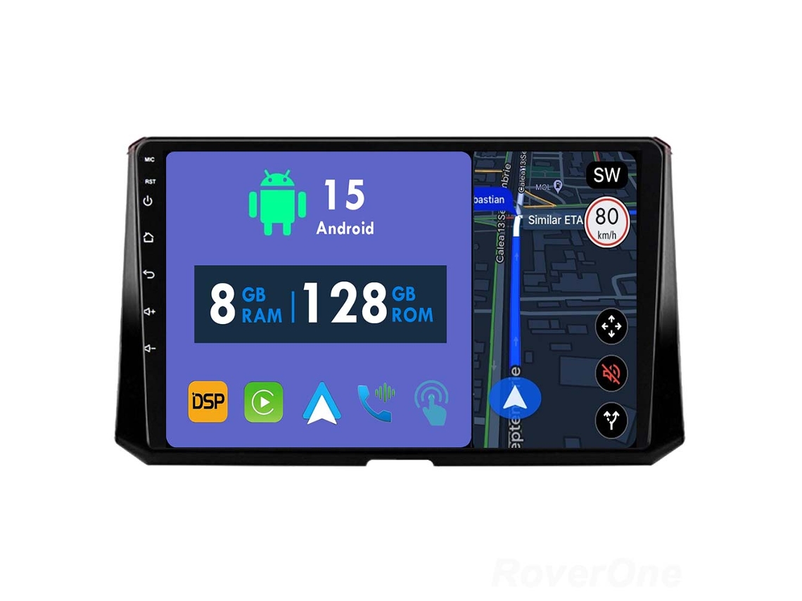 Coche Radio Android Auto Autoradio 8GB RAM 128G ROM CarPlay Navegación GPS Pantalla Táctil RoverOne para Toyota Corolla 12 2018 - 2023 