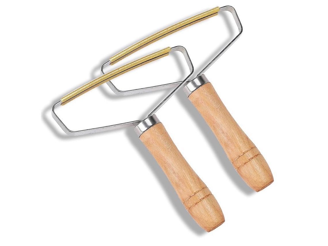 2026-2 Piezas Quitapelusas Manual, Cepillo Portátil Para Ropa, Quitapelusas Y Pelusas, Material De Cobre Puro Y Madera