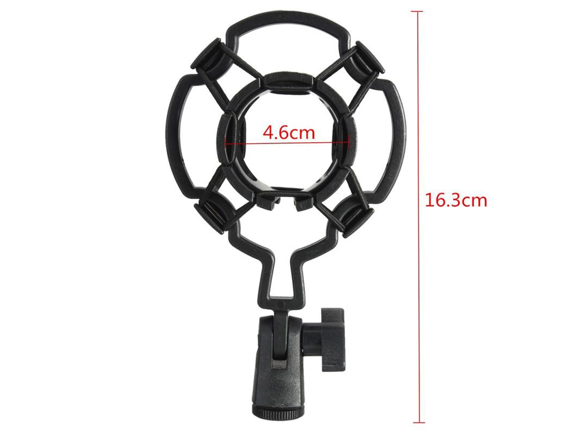 Soporte Universal De Plástico Antichoque Para Micrófono, Con Pinza Para Micrófonos De Condensador De Diafragma Grande, Ideal Para Uso En Estudio.