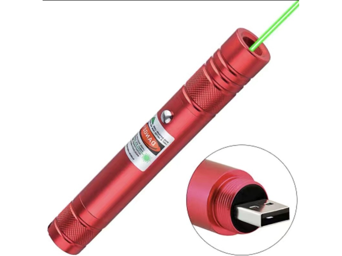 Lápiz láser recargable USB de alta potencia 306, color rojo, Starry Sky Digitallab