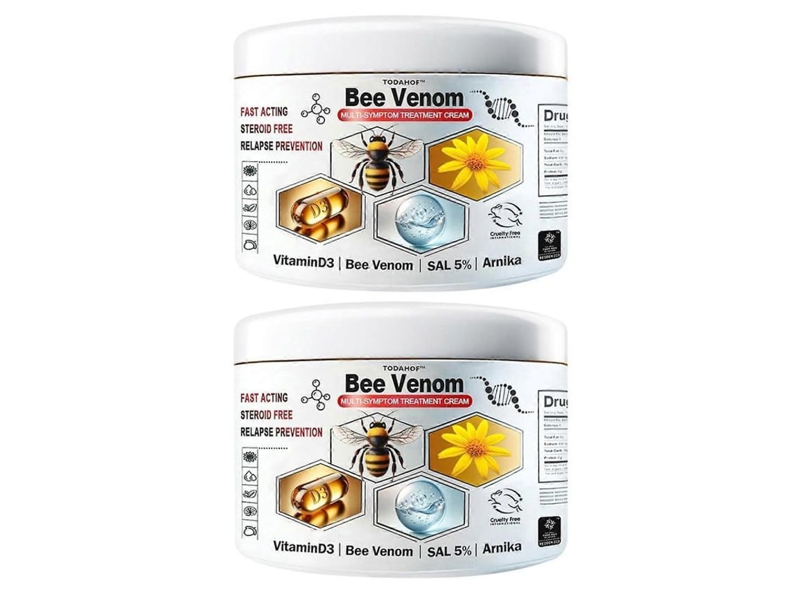 Crema Portátil Para El Tratamiento De La Piel Con Picazón Y Perlas De Abeja Para Múltiples Síntomas Cutáneos, 2 Unidades.