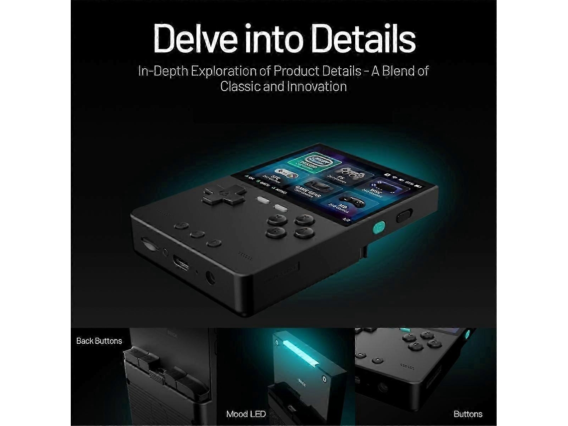 Consola De Juegos Portátil Brick De 128 Gb, Consola De Videojuegos Portátil Linux, Pantalla Ips De 3,2 Pulgadas Y 1024 X 768