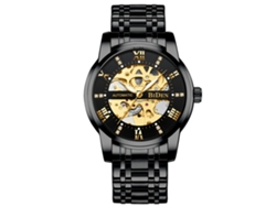 Reloj Mecánico Automático Esqueleto (negro), Reloj De Pulsera Casual Y Elegante Para Hombre.