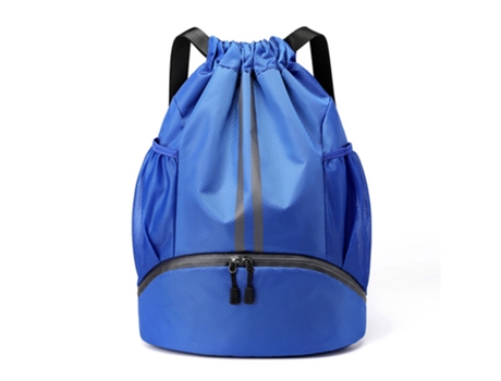 Mochila con cordón Bolsa de gimnasio Sackpack String Sack Pack Bolsas (Azul real)