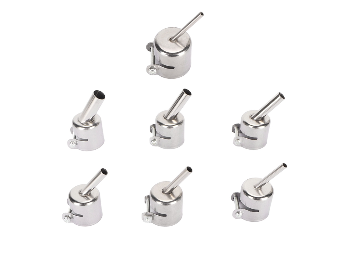 7 Puntas De Aleación De Aluminio Para Pistolas De Aire Caliente De La Serie 850 (850a, 852, 852d)