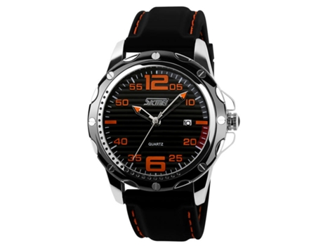Reloj para Hombre, Relojes con Movimiento de Cuarzo a Prueba de Agua, Reloj de Pulsera analógico para Hombre, Personajes Naranjas con Cara Negra LU...