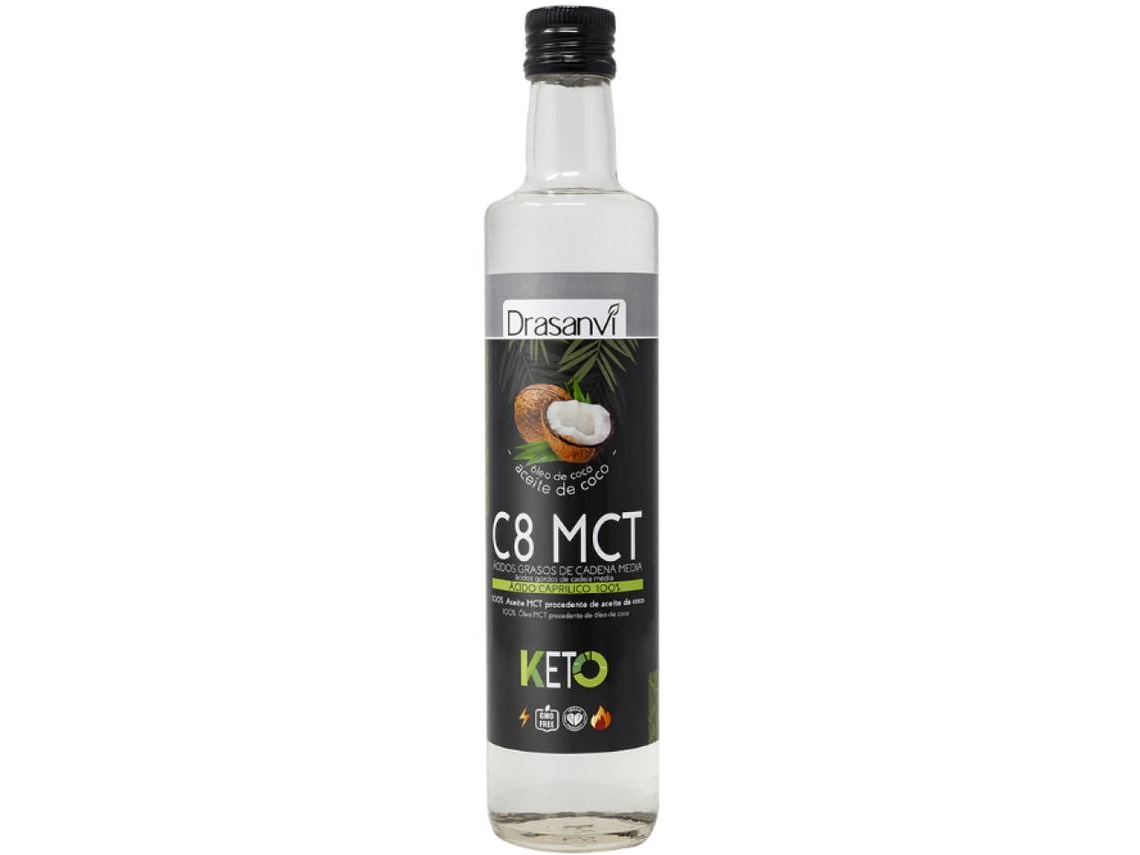 Aceite MCT Coco Puro 100% C8 Keto 500 ml