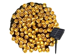 Guirnalda De Luces Solares De 22 M Con 200 Led Y 8 Modos. Ideal Para Fiestas En El Jardín Y Bodas. Luz Blanca Cálida Con Efecto Acuarela.