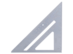Regla triangular de aluminio de 7 pulgadas, herramienta de medición de 45/90 grados para carpintería y manualidades.