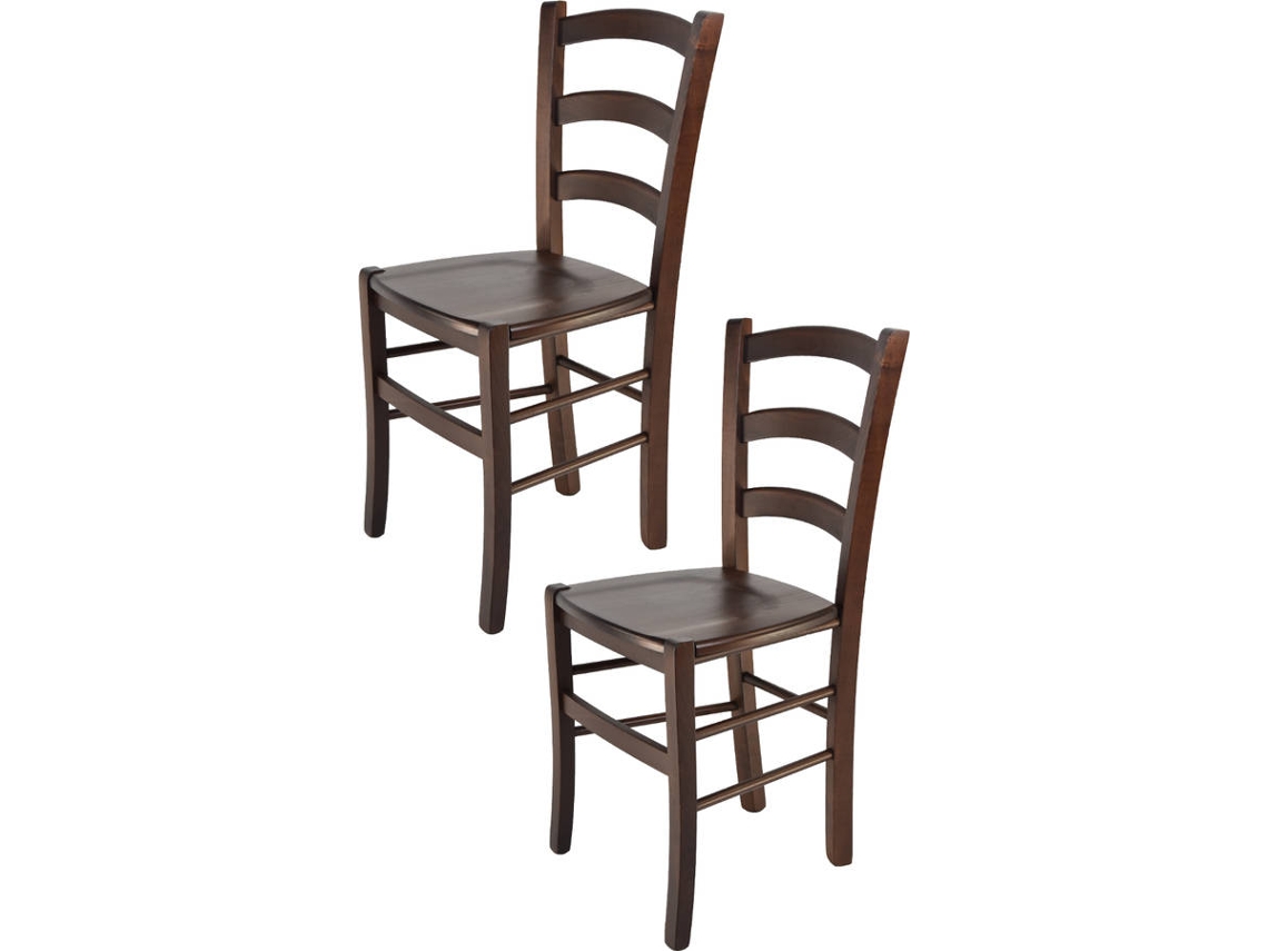 Conjunto de 2 Cadeiras T M C S Venice (Castanho Noz Escura - 88x43x44 cm - Madeira)
