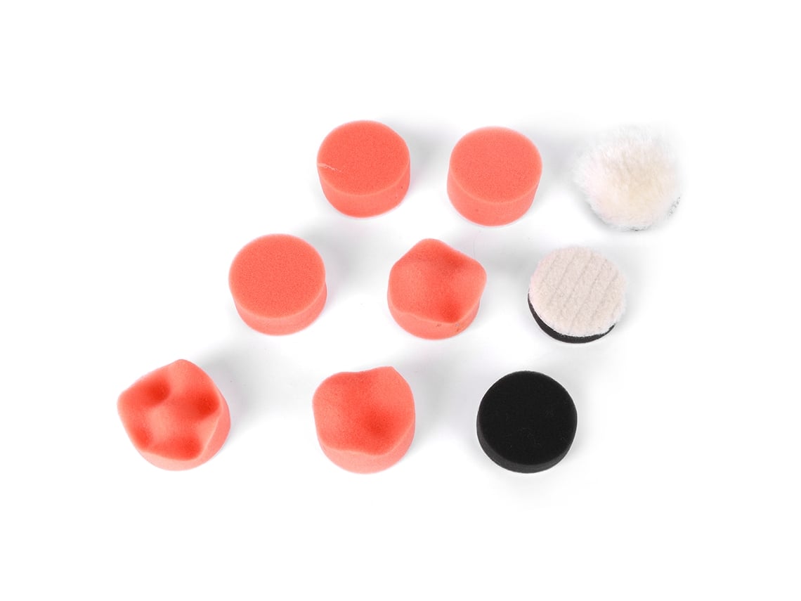 Conjunto de 9 esponjas redondas de 2 polegadas para polimento e lixamento, ferramentas abrasivas para remoção de arranhões.