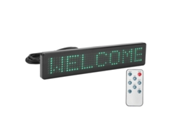 Panel Led Matricial Programable Con Control Remoto Para Anuncios Desplazables Z741g Verde