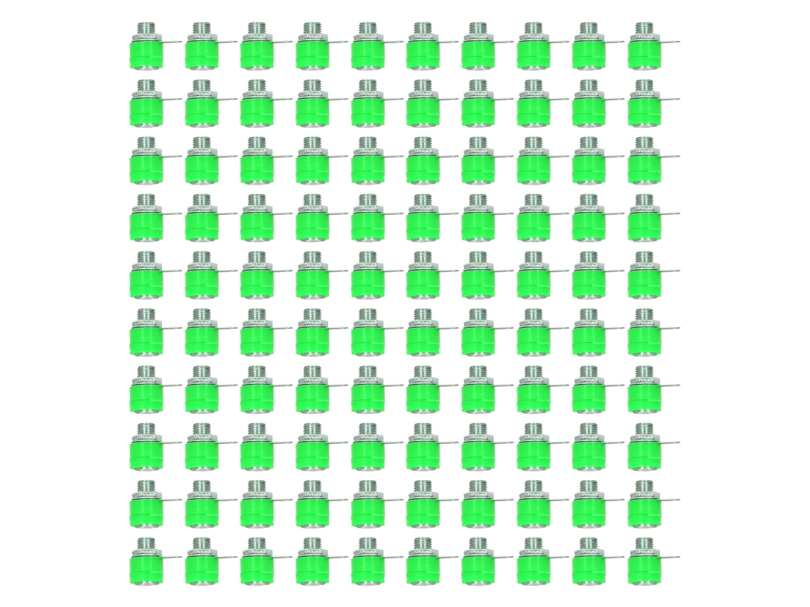 100 Unidades De Conectores Banana De 4 Mm, Terminales De Conexión Eléctrica, Enchufes Y Tomas De Corriente Verdes