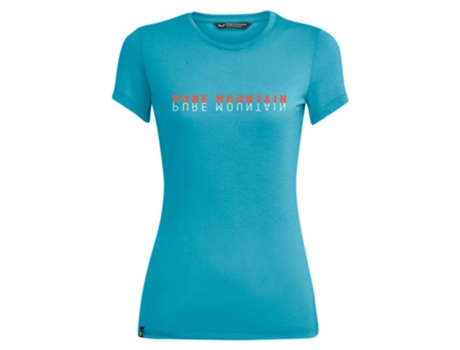 Camiseta de Mujer SALEWA Pure Mountain Dri Azul (XS)
