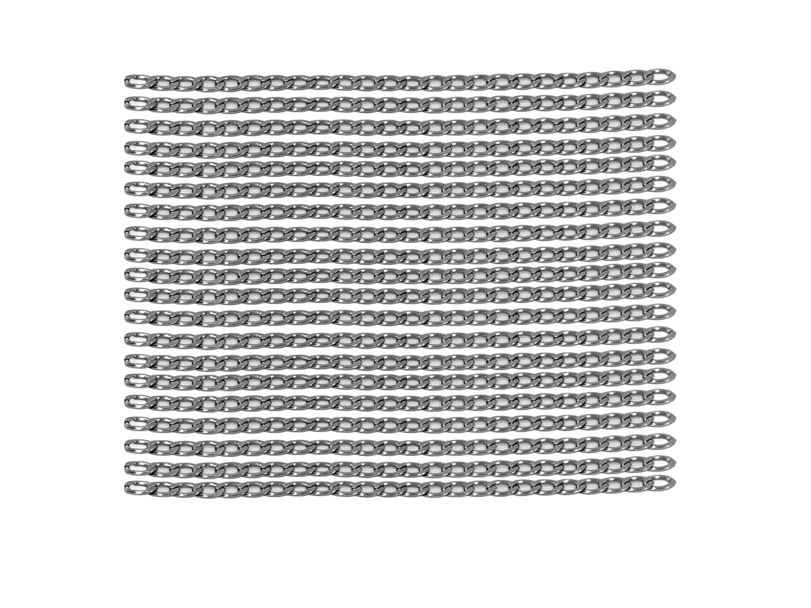 Cadena De Aluminio De 20 M Para Pulseras Y Collares Diy Con Eslabones Retorcidos, Color Plata Y Negro.
