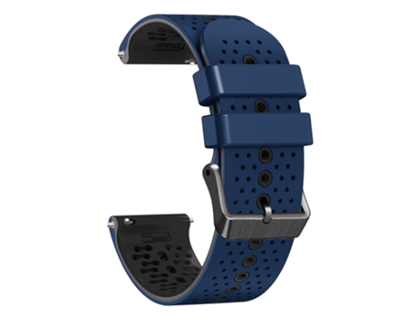 Correa de Silicona 22mm dos colores para Garmin Forerunner 255/745 - azul medianoche/negro