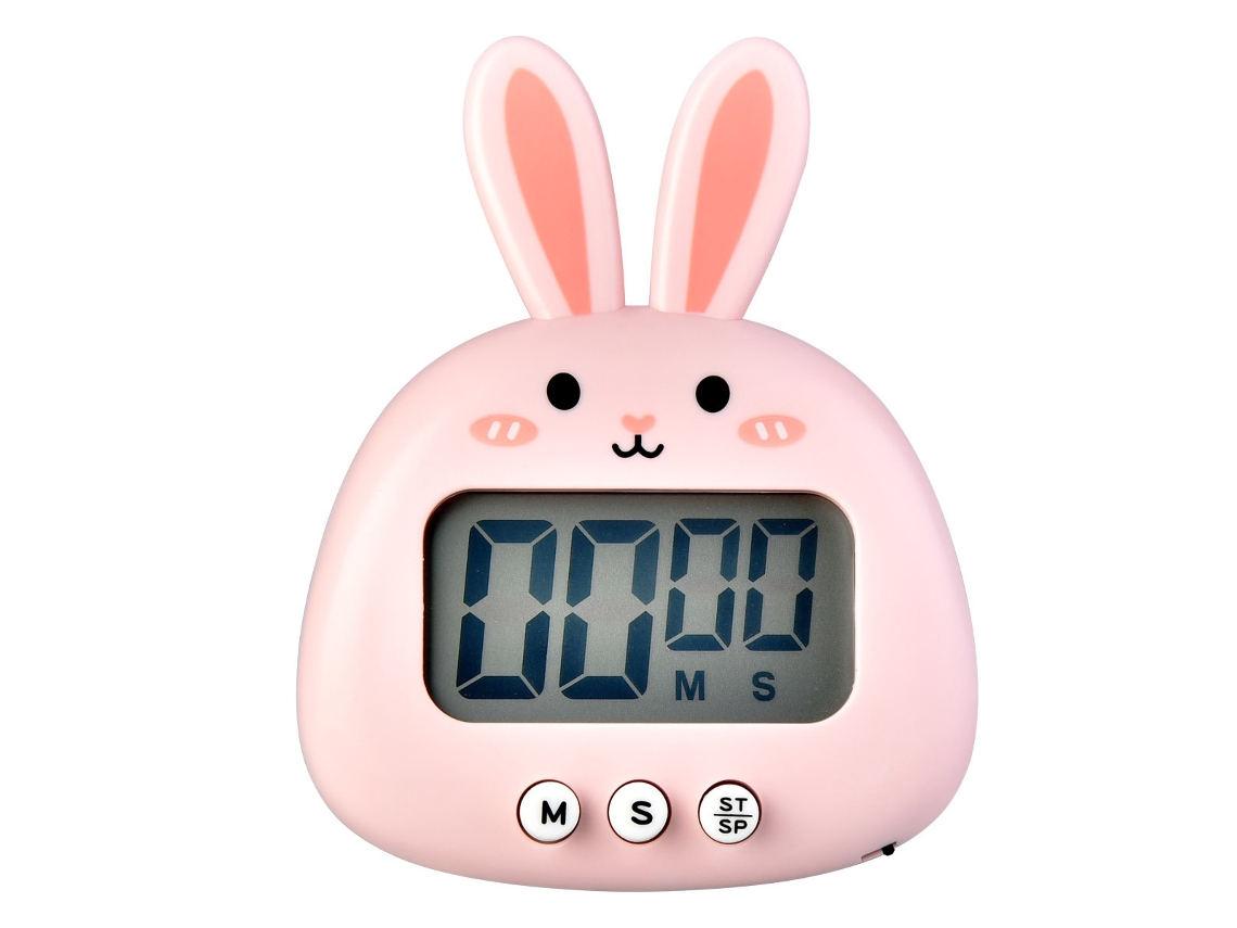 Temporizador de cuenta regresiva con diseño de animales de dibujos animados, temporizador de cocina digital con imán, reloj visual con pantalla LCD grande para cocinar y horno.