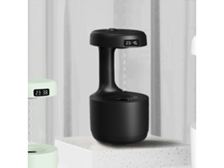 Humidificador en forma de lágrima, 600 ml, con sistema antigravedad y luz. Mdug (negro)