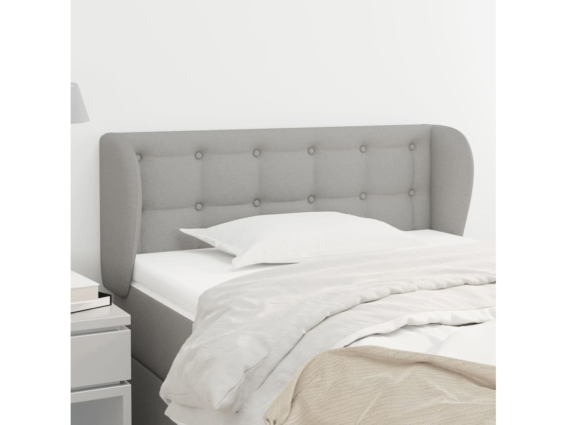 Cabecero De Tela Gris Claro 93x23x78/88 Cm