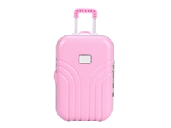 Maleta de bebé Rebe-toy con ruedas, mini maleta de plástico (rosa)