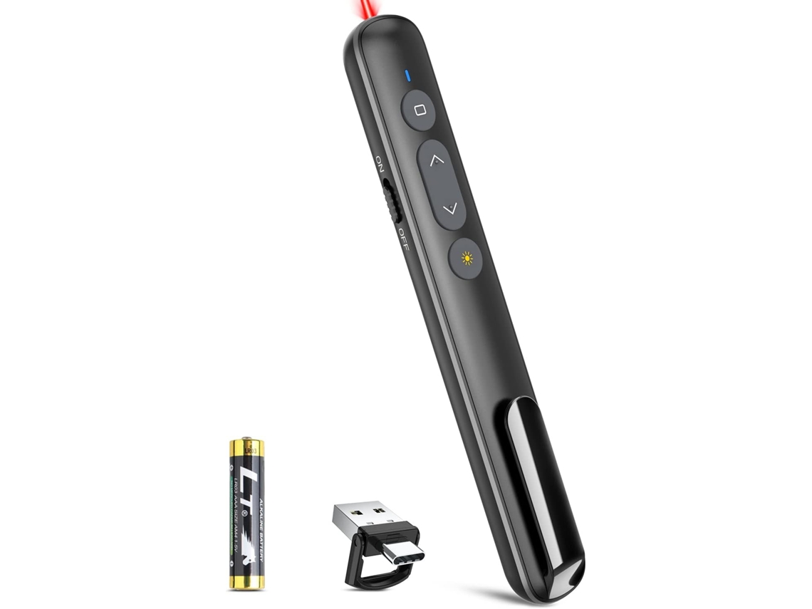 Usb C/usb A Apresentador Laser Powerpoint Apresentador Sem Fio Para Projetor Placa Inteligente Slideshow Ppt Clicker GERTIZ