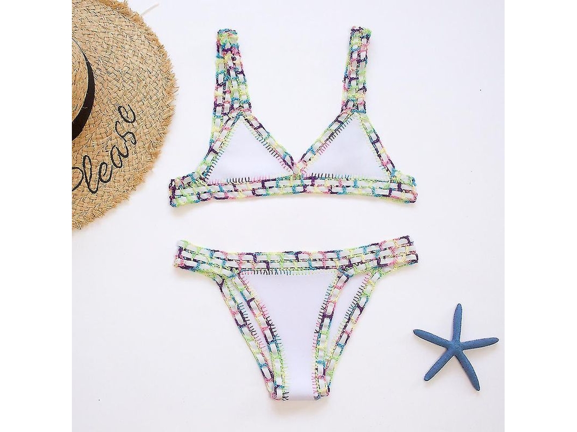 2026-traje De Baño Crochet Mujer Biquini Sexy Bandage Brasileño Sin Armadura Talle Normal 2023