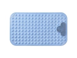 2026-tapete De Ducha Antideslizante Con Cepillo Exfoliante Y Masajeador De Pies, Ventosas, Azul, 40x70cm 80cm*50cm Azul