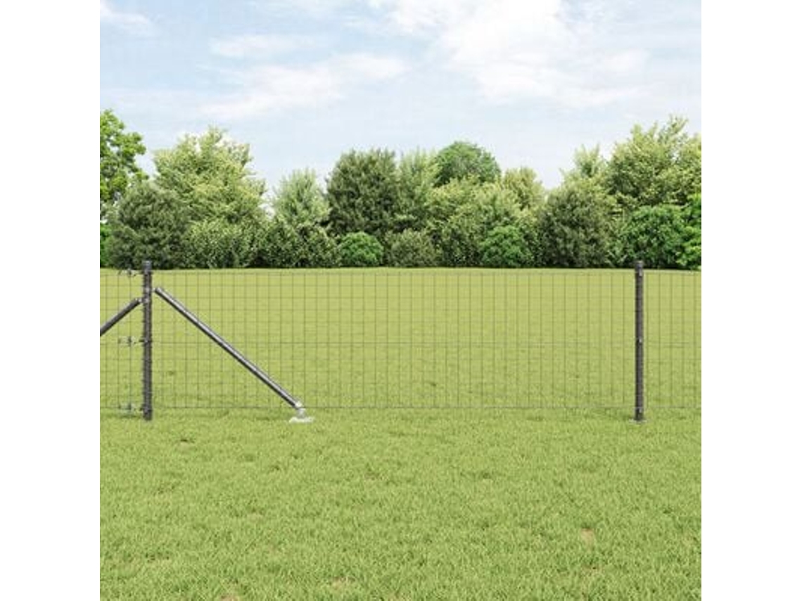 Postes para cerca con punta (7 unidades, Ø32 mm, 80 cm, acero galvanizado, WSD282468) Lovely Home