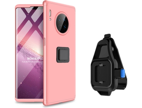Funda Huawei Mate 30 Pro Slim Armor 360º con Soporte para la Cintura Rosa
