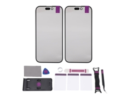 2 Peças Lente Vidro Tela Frente Externa Com Kit Ferramentas Reparo Para Iphone 15 Acessórios Móveis