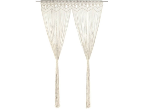 vidaXL Cortina de macramé algodón 140x240 cm