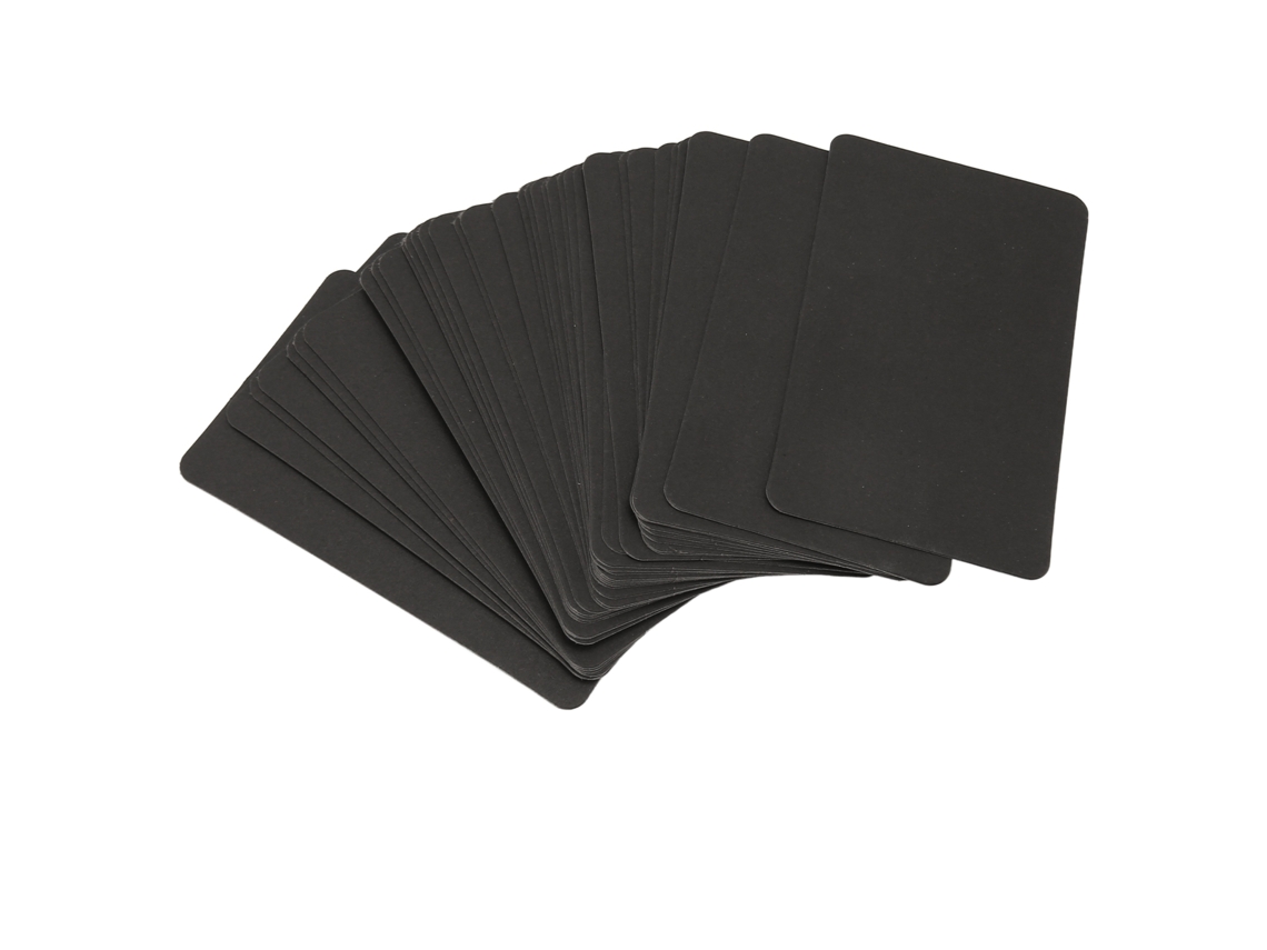 100 Hojas De Cartulina Gruesa 350gsm (9x5.4cm) Negra Para Postales, Invitaciones, Tarjetas De Felicitación Y Scrapbooking, Empaquetadas En Caja