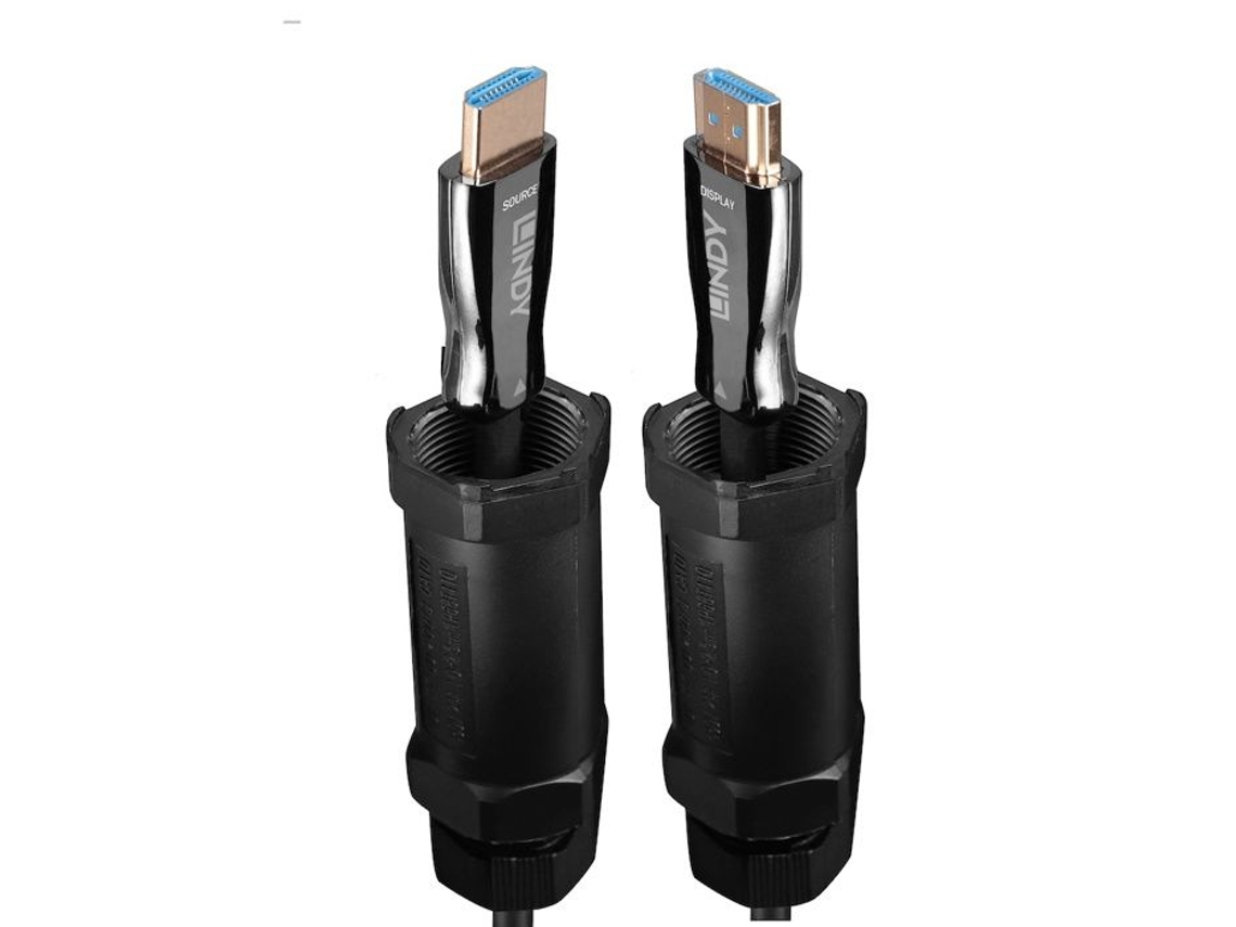 Cable de fibra óptica HDMI 2.1 blindado activo Lindy 8k 60hz / 4k 120hz 20m
