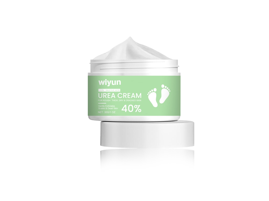 Crema hidratante con urea para el cuidado de manos y pies.